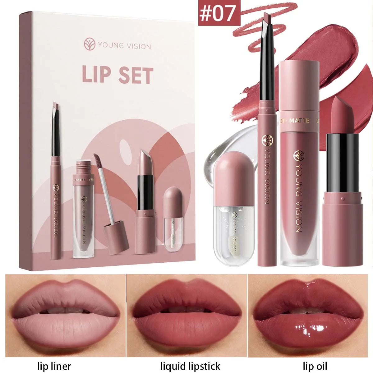4Pcs/10Pcs/Set Nude Lip Gloss Matte Velvet Lipstick Waterproof Long-Lasting Liquid Lipstick Women Moist Lip Tint