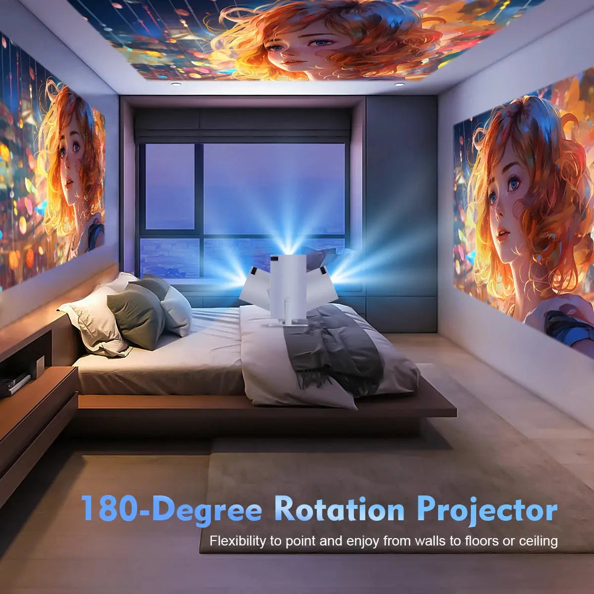 Projector HY300 Pro 8K Android 14 Dual Wifi6 290ANSI Allwinner H726 BT5.4 1080P 1280*720P Home Cinema Outdoor Projetor