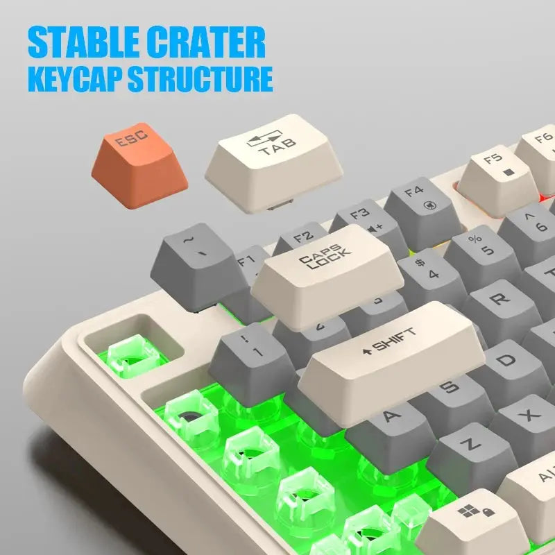 K82 Gaming Gaming Keyboard Glows Wired USB Desktop Pc/Notebook Available 19-Key Punchless Knob to Adjust Volume