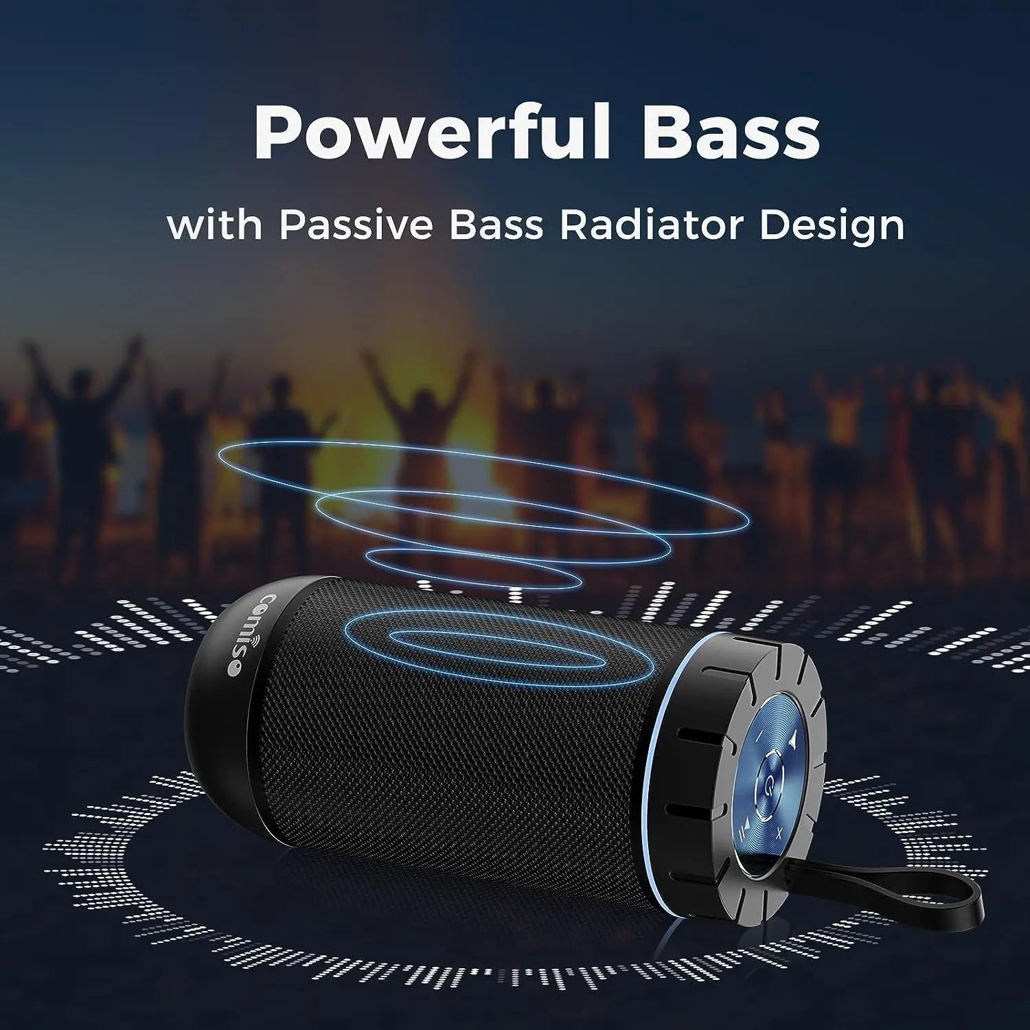 Bluetooth Speaker, IP65 Waterproof Portable Speaker with 360° HD Stereo Sound, Punchy Bass, TWS Pairing, 24H Playtime, Wireless Speaker for Home, Outdoor, Camping, Beach, Gift for Men and Women VeloxCorner