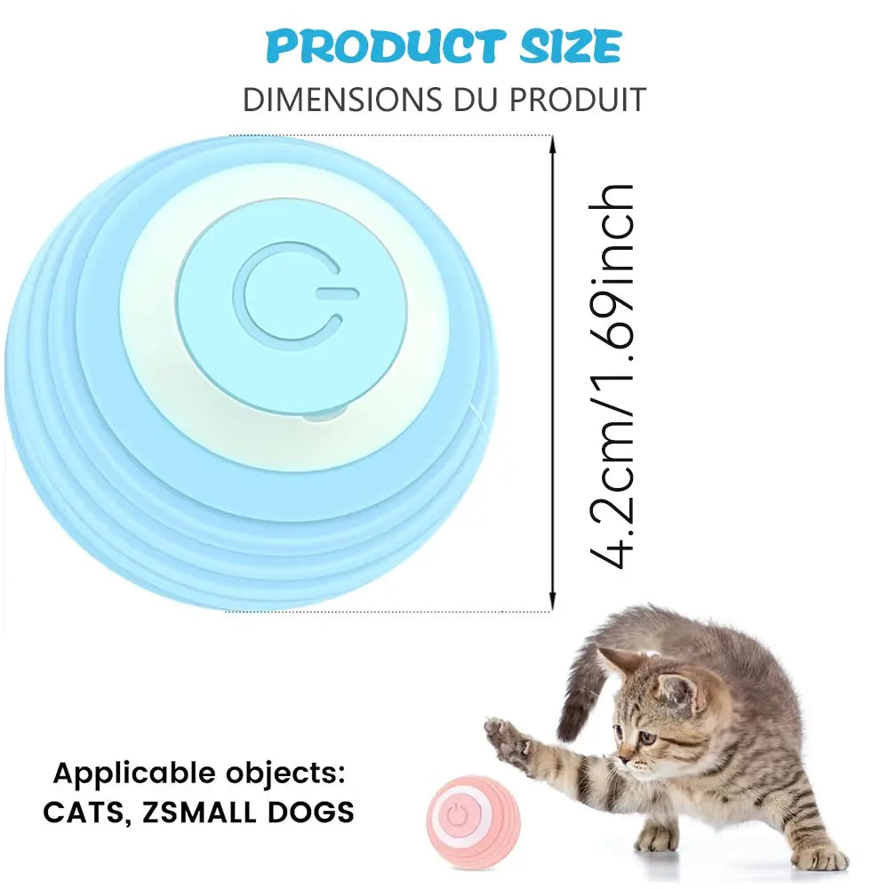 Electric Interactive Rolling Ball Smart Cat Toy for Cats, Rotating Cat Game Accessory VeloxCorner