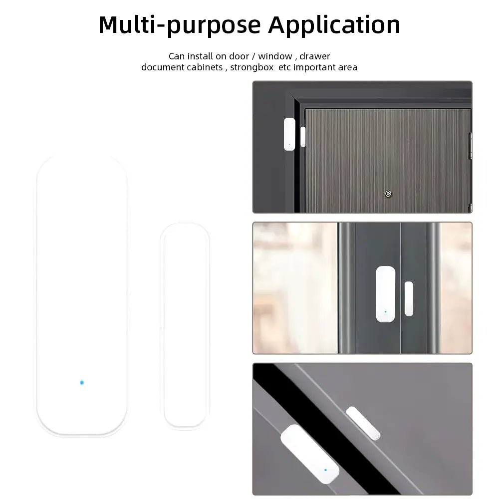 WiFi or Zigbee Window and Door Sensor with Battery for Smart Home Security Alarm System, Voice Control via Alexa and Google Home VeloxCorner