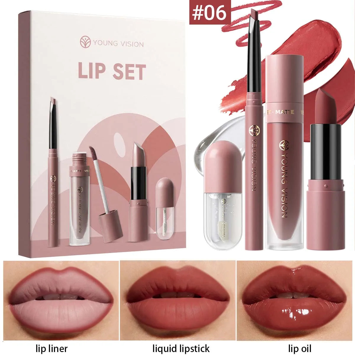 4Pcs/10Pcs/Set Nude Lip Gloss Matte Velvet Lipstick Waterproof Long-Lasting Liquid Lipstick Women Moist Lip Tint